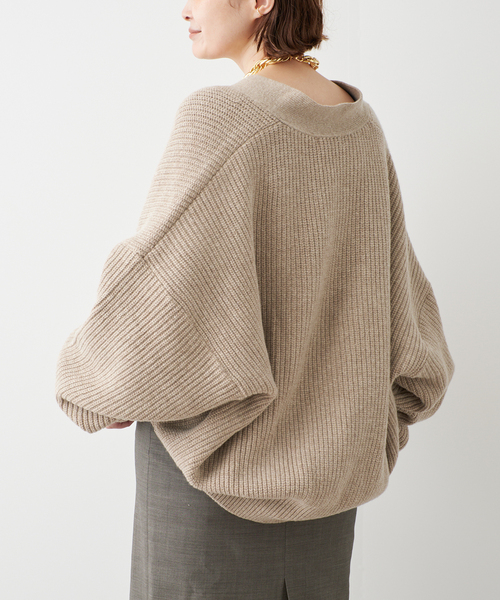 Deuxieme Classe(ドゥーズィエムクラス)の「【LA PISCINE/ラ ピシーヌ】KNIT CARDI(カーディガン/ボレロ・レディース・チャコールグレー/ベージュ・FREE)」の22枚目の写真