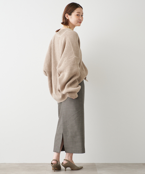 Deuxieme Classe(ドゥーズィエムクラス)の「【LA PISCINE/ラ ピシーヌ】KNIT CARDI(カーディガン/ボレロ・レディース・チャコールグレー/ベージュ・FREE)」の13枚目の写真