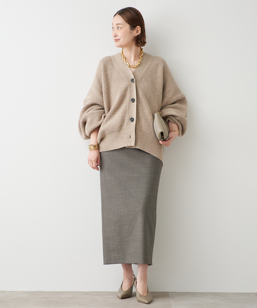 Deuxieme Classe(ドゥーズィエムクラス)の「【LA PISCINE/ラ ピシーヌ】KNIT CARDI(カーディガン/ボレロ・レディース・チャコールグレー/ベージュ・FREE)」の14枚目の写真