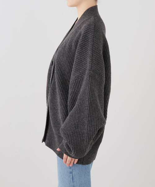 Deuxieme Classe(ドゥーズィエムクラス)の「【LA PISCINE/ラ ピシーヌ】KNIT CARDI(カーディガン/ボレロ・レディース・チャコールグレー/ベージュ・FREE)」の16枚目の写真