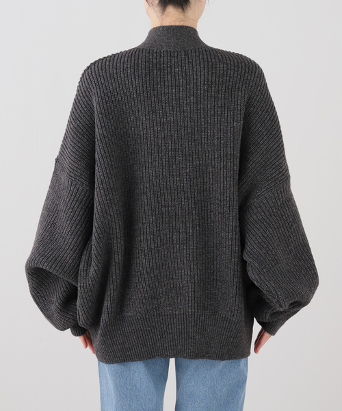 Deuxieme Classe(ドゥーズィエムクラス)の「【LA PISCINE/ラ ピシーヌ】KNIT CARDI(カーディガン/ボレロ・レディース・チャコールグレー/ベージュ・FREE)」の5枚目の写真