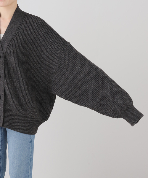 Deuxieme Classe(ドゥーズィエムクラス)の「【LA PISCINE/ラ ピシーヌ】KNIT CARDI(カーディガン/ボレロ・レディース・チャコールグレー/ベージュ・FREE)」の6枚目の写真