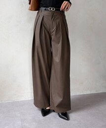 ウォッシャブルFレザータックパンツ