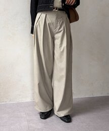 ウォッシャブルFレザータックパンツ