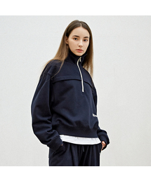 フラッシュディテールハーフジップスウェットシャツCFW23FKMT909