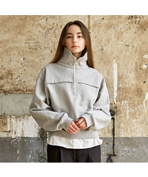 フラッシュディテールハーフジップスウェットシャツCFW23FKMT909