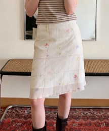 Aライン花柄スカート