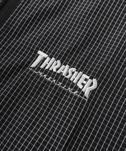 THRASHER(スラッシャー)の「【70】【THRASHER/スラッシャー】チェック柄 マウンテンパーカー/ウインドブレーカー/ブルゾン/ジャケット/ライトアウター/フーディー/オーバーサイズ/スケーター/ロゴ刺繍/ユニセックス/レディース/メンズ(ナイロンジャケット・レディース・ブルー/グリーン/ブラック・L/XL/M)」の5枚目の写真