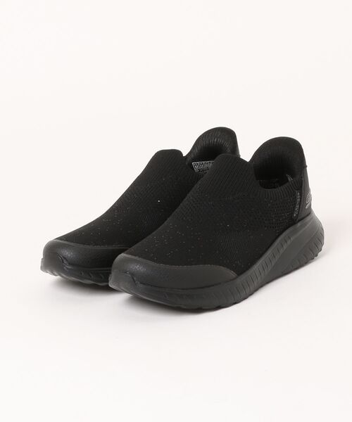 SKECHERS(スケッチャーズ)の「【SKECHERS】スケッチャーズ SLIP-INS BOBS SPORT SQUAD CHAOS - SUBTLE SPARKLE(スリップインズ:ボブス スポート スクワッド カオス - サブトル スパークル))スリッポンスニーカー 117252(スニーカー・レディース・ベージュ/ブラック×ブラック・22.5cm/23.0cm/23.5cm/24.0cm/24.5cm/25.0cm)」の1枚目の写真