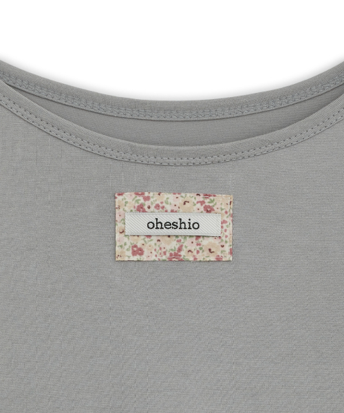 OHESHIO(オヘシオ)の「FLORAL LABEL レイヤードTシャツ(グレー)(Tシャツ/カットソー・レディース・その他・FREE)」の12枚目の写真