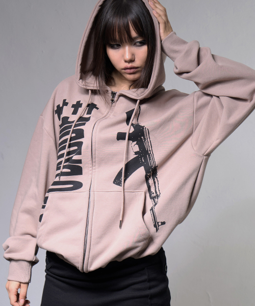 FANCY CLUB(ファンシークラブ)の「BADEE フードジップアップ (MOCHA BROWN) F26ZA511(パーカー・レディース・その他・FREE)」の2枚目の写真