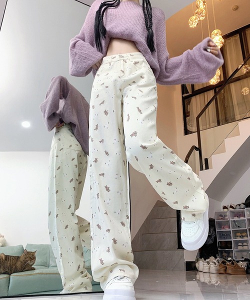 Vipoa(ヴィポア)の「Bear pattern pants(その他パンツ・レディース・アイボリー・LARGE/MEDIUM)」の10枚目の写真