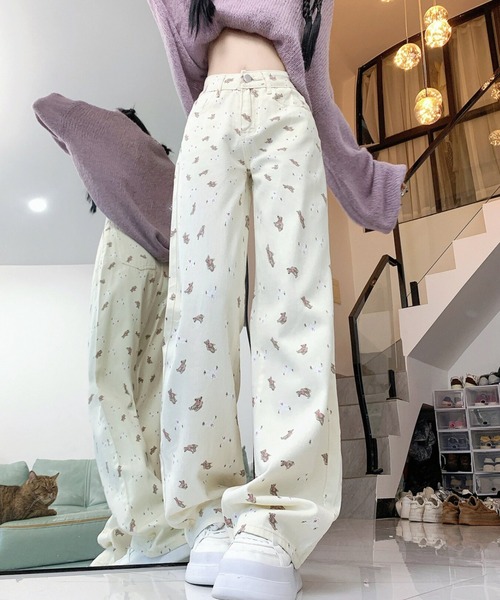 Vipoa(ヴィポア)の「Bear pattern pants(その他パンツ・レディース・アイボリー・LARGE/MEDIUM)」の11枚目の写真