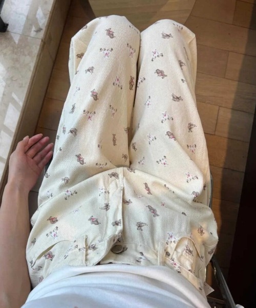 Vipoa(ヴィポア)の「Bear pattern pants(その他パンツ・レディース・アイボリー・LARGE/MEDIUM)」の12枚目の写真