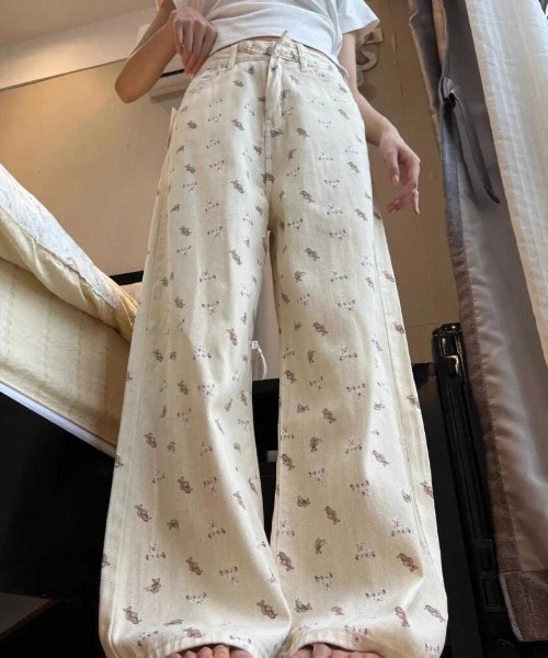 Vipoa(ヴィポア)の「Bear pattern pants(その他パンツ・レディース・アイボリー・LARGE/MEDIUM)」の14枚目の写真