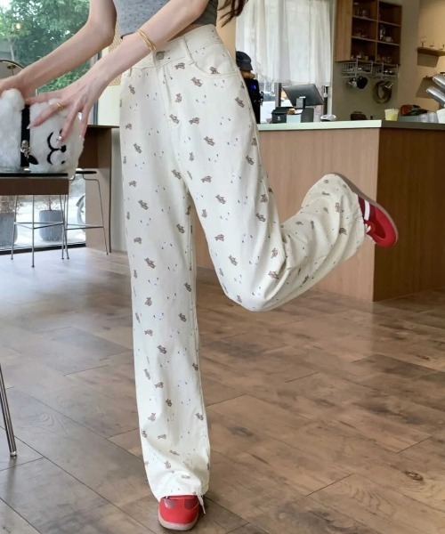 Vipoa(ヴィポア)の「Bear pattern pants(その他パンツ・レディース・アイボリー・LARGE/MEDIUM)」の15枚目の写真