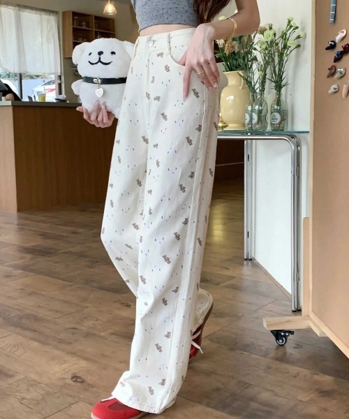 Vipoa(ヴィポア)の「Bear pattern pants(その他パンツ・レディース・アイボリー・LARGE/MEDIUM)」の17枚目の写真