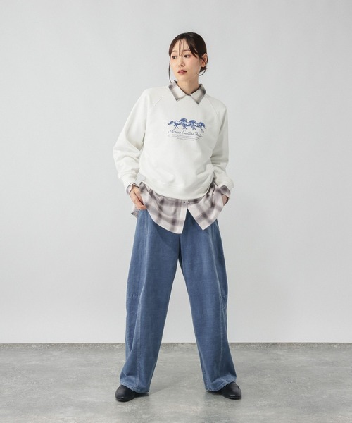 GLOBAL WORK(グローバルワーク)の「インディゴベロアパンツ/1049618(その他パンツ・レディース・オフホワイト/ブルー・MEDIUM/LARGE)」の14枚目の写真