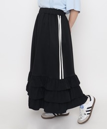 【NEW SIZE】フリルティアードジャージロングスカート