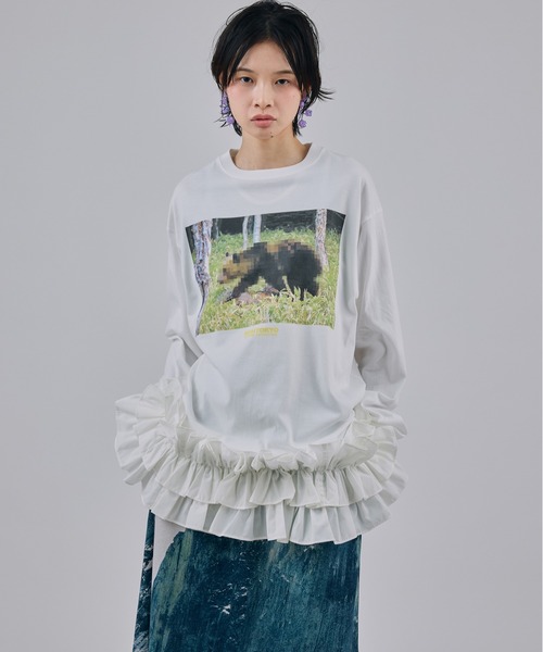 NON TOKYO（ノントーキョー）の「FRILL MESH TANK-TOP（タンクトップ・レディース・ピンク/ブルー/ホワイト・FREE）」の5枚目の写真
