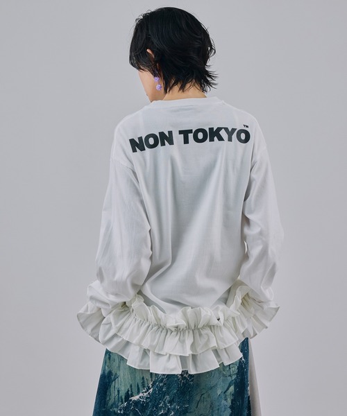 NON TOKYO（ノントーキョー）の「FRILL MESH TANK-TOP（タンクトップ・レディース・ピンク/ブルー/ホワイト・FREE）」の6枚目の写真