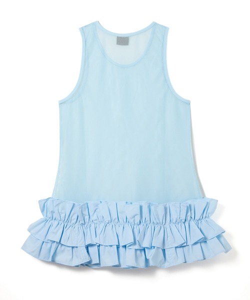 NON TOKYO（ノントーキョー）の「FRILL MESH TANK-TOP（タンクトップ・レディース・ピンク/ブルー/ホワイト・FREE）」の10枚目の写真