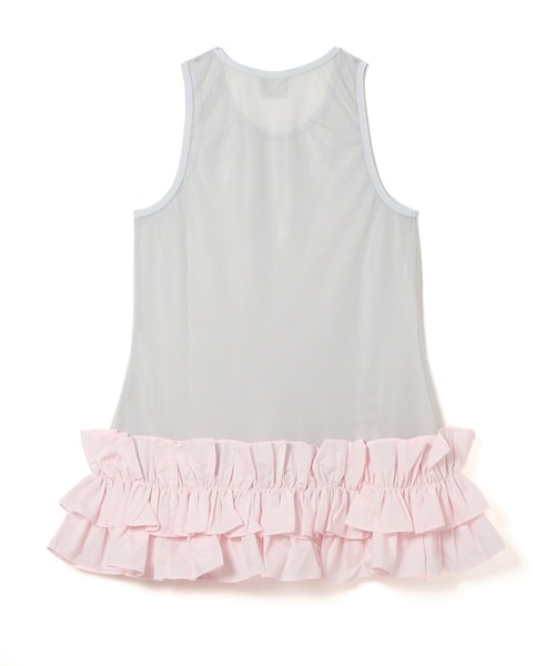 NON TOKYO（ノントーキョー）の「FRILL MESH TANK-TOP（タンクトップ・レディース・ピンク/ブルー/ホワイト・FREE）」の12枚目の写真