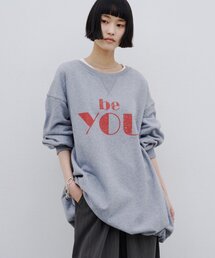 ∴かすれロゴバルーンチュニックスウェット