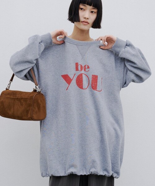 CIAOPANIC TYPY(チャオパニックティピー)の「∴かすれロゴバルーンチュニックスウェット(スウェット・レディース・ネイビー/グレー/オフホワイト・ONE SIZE)」の2枚目の写真
