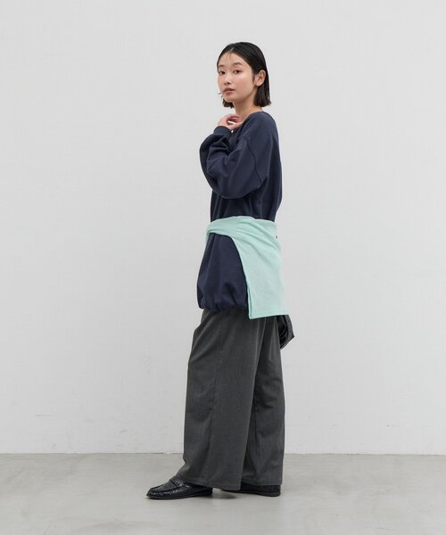 CIAOPANIC TYPY(チャオパニックティピー)の「∴かすれロゴバルーンチュニックスウェット(スウェット・レディース・ネイビー/グレー/オフホワイト・ONE SIZE)」の12枚目の写真