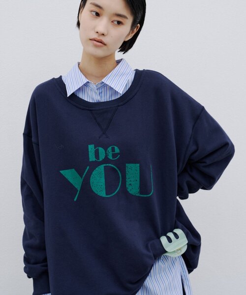 CIAOPANIC TYPY(チャオパニックティピー)の「∴かすれロゴバルーンチュニックスウェット(スウェット・レディース・ネイビー/グレー/オフホワイト・ONE SIZE)」の14枚目の写真