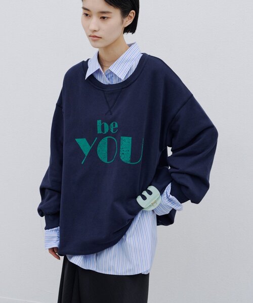 CIAOPANIC TYPY(チャオパニックティピー)の「∴かすれロゴバルーンチュニックスウェット(スウェット・レディース・ネイビー/グレー/オフホワイト・ONE SIZE)」の15枚目の写真