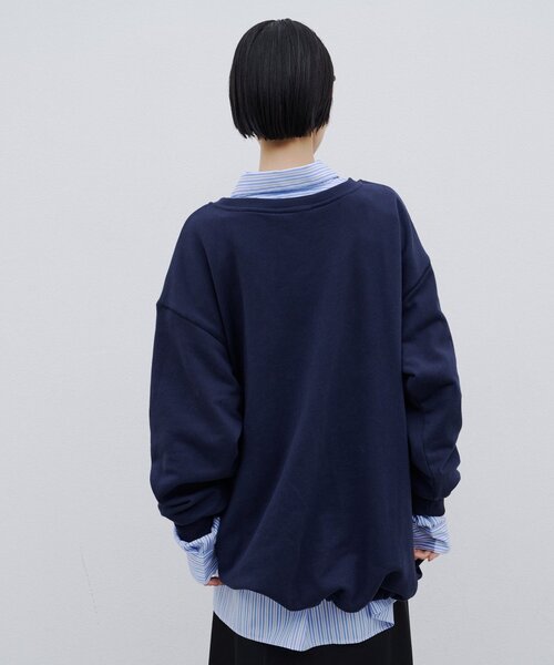 CIAOPANIC TYPY(チャオパニックティピー)の「∴かすれロゴバルーンチュニックスウェット(スウェット・レディース・ネイビー/グレー/オフホワイト・ONE SIZE)」の19枚目の写真