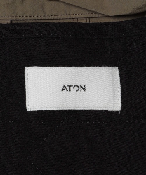 ATON(エイトン)の「ATON SHORT MODS COAT(モッズコート・メンズ・ブラック/ベージュ系その他・4/6)」の11枚目の写真