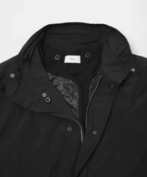 ATON(エイトン)の「ATON SHORT MODS COAT(モッズコート・メンズ・ブラック/ベージュ系その他・4/6)」の13枚目の写真