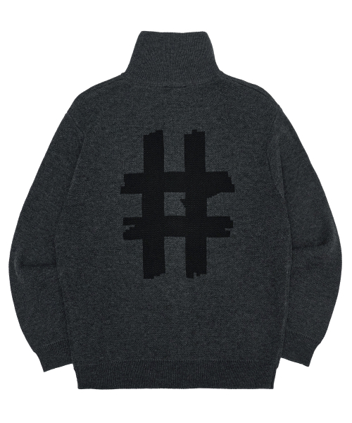 BEENTRILL(ビントリル)の「ソーホー ハッシュタグ カーディガン(チャコール)(カーディガン/ボレロ・レディース・その他・SMALL/MEDIUM/LARGE/X-LARGE)」の2枚目の写真