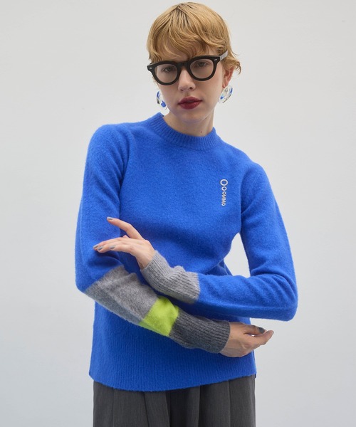 BLOCKING WOOL KNIT TOP（ニット/セーター）｜OMMO（オーエムエムオー