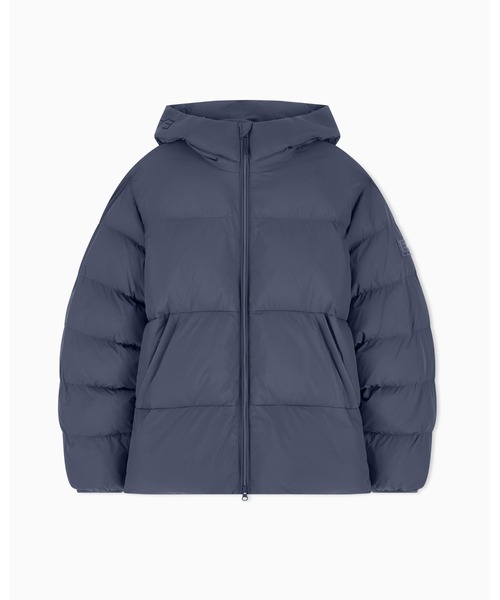 EMPORIO ARMANI EA7(エンポリオアルマーニイーエーセブン)の「【エンポリオ アルマーニ EA7】オーバーサイズロゴフードパデッドジャケット(ダウンジャケット/コート・メンズ・グレイッシュブルー/ブラック・LARGE/X-LARGE/SMALL/MEDIUM/X-SMALL)」の6枚目の写真