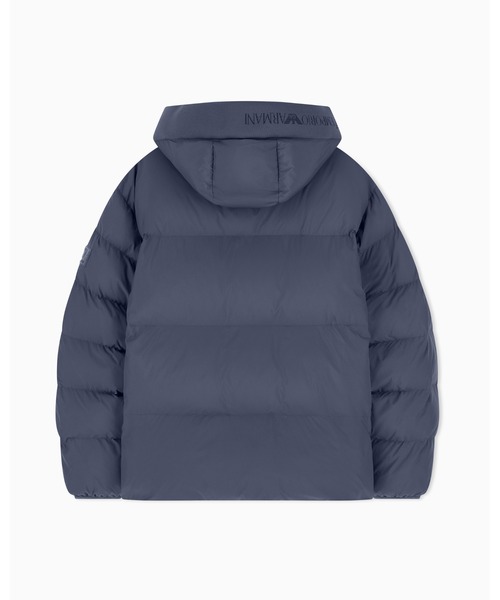 EMPORIO ARMANI EA7(エンポリオアルマーニイーエーセブン)の「【エンポリオ アルマーニ EA7】オーバーサイズロゴフードパデッドジャケット(ダウンジャケット/コート・メンズ・グレイッシュブルー/ブラック・LARGE/X-LARGE/SMALL/MEDIUM/X-SMALL)」の7枚目の写真