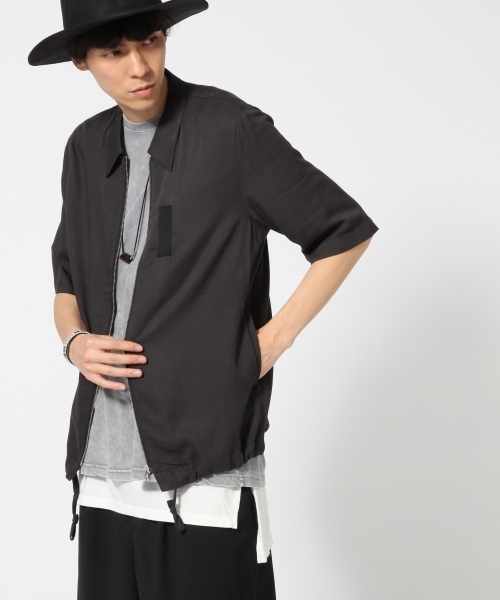 HARE（ハレ）の「シャツMA-1/5分袖(HARE)（シャツ/ブラウス・メンズ・グレー/ブラック/ブラウン・SMALL/MEDIUM/LARGE）」の2枚目の写真