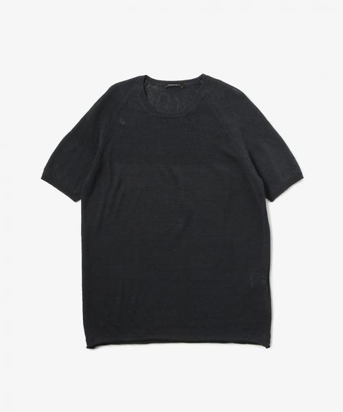 UNITED ARROWS（ユナイテッドアローズ）の「＜ROBERTO COLLINA(ロベルト コリーナ)＞ SOLID CREW S/S◆（ニット/セーター・メンズ・ネイビー/ライトグレー・50/48/46）」の2枚目の写真