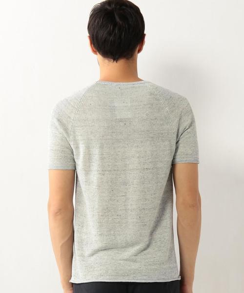 UNITED ARROWS（ユナイテッドアローズ）の「＜ROBERTO COLLINA(ロベルト コリーナ)＞ SOLID CREW S/S◆（ニット/セーター・メンズ・ネイビー/ライトグレー・50/48/46）」の3枚目の写真