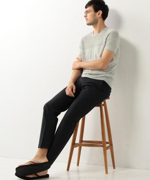 UNITED ARROWS（ユナイテッドアローズ）の「＜ROBERTO COLLINA(ロベルト コリーナ)＞ SOLID CREW S/S◆（ニット/セーター・メンズ・ネイビー/ライトグレー・50/48/46）」の6枚目の写真