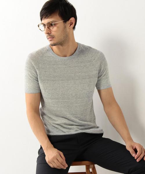 UNITED ARROWS（ユナイテッドアローズ）の「＜ROBERTO COLLINA(ロベルト コリーナ)＞ SOLID CREW S/S◆（ニット/セーター・メンズ・ネイビー/ライトグレー・50/48/46）」の13枚目の写真