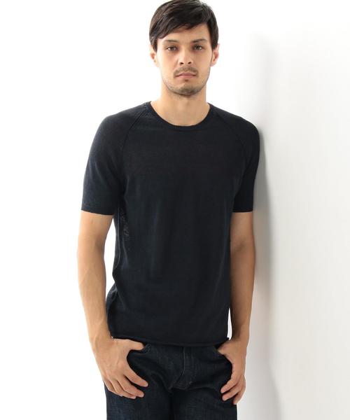 UNITED ARROWS（ユナイテッドアローズ）の「＜ROBERTO COLLINA(ロベルト コリーナ)＞ SOLID CREW S/S◆（ニット/セーター・メンズ・ネイビー/ライトグレー・50/48/46）」の8枚目の写真