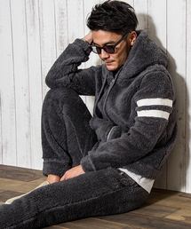 『CavariA/キャバリア』ボアニット ジップアップパーカー＆ニットパンツ【上下セットアップ】