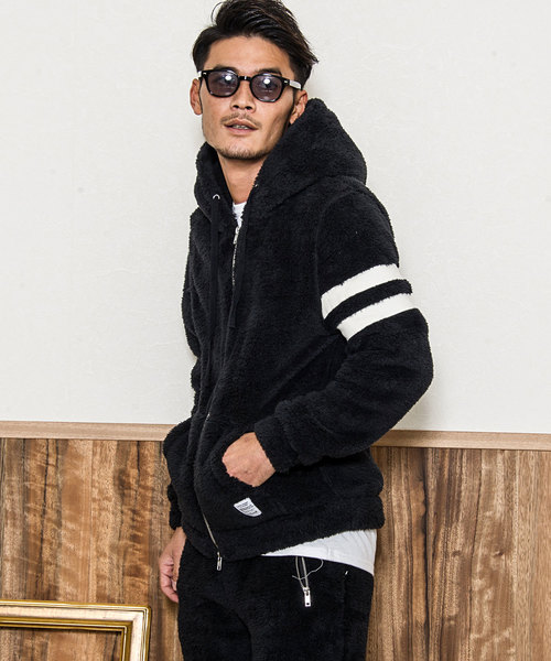 CavariA/キャバリア』ボアニット ジップアップパーカー＆ニットパンツ