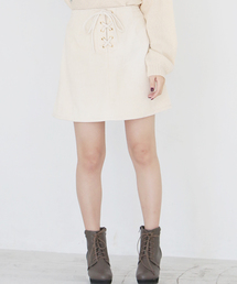 one after another NICE CLAUP | レースアップ台形ミニスカート(スカート)