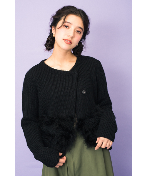 DOLLUPOOPS(ドールアップウップス)の「<doll up oops> ターキーフェザー ジャケット(その他アウター・レディース・ブラック/グレー・38)」の18枚目の写真