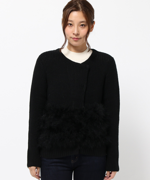 DOLLUPOOPS(ドールアップウップス)の「<doll up oops> ターキーフェザー ジャケット(その他アウター・レディース・ブラック/グレー・38)」の3枚目の写真